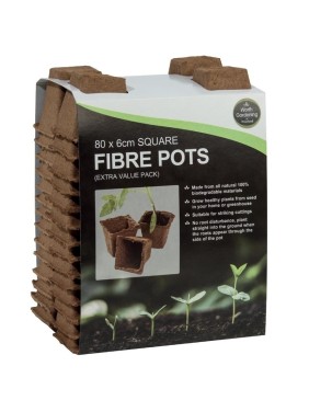 80 pots carrés en fibre de...