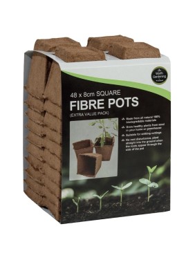 48 pots carrés en fibre de...