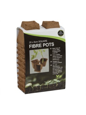 20 pots carrés en fibre de...