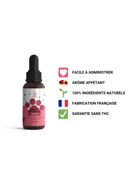 Huile CBD animaux 3% boeuf...