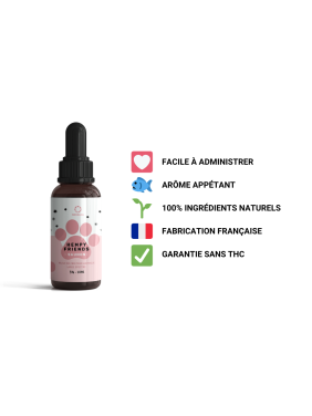 Huile CBD animaux 3% saumon...