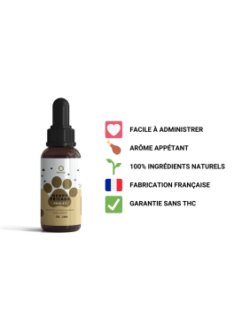 Huile CBD animaux 3% poulet...