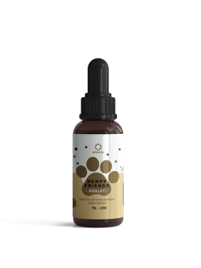 Huile CBD animaux 5% poulet...